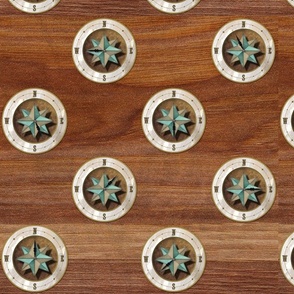 going round in circles - mother of pearl - teak 