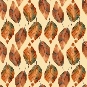 Falling for leaves, Autumn Print, earthy, brown, gold, nature