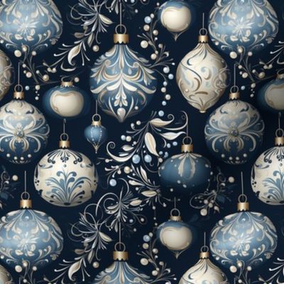 Blue and White Christmas Decorations