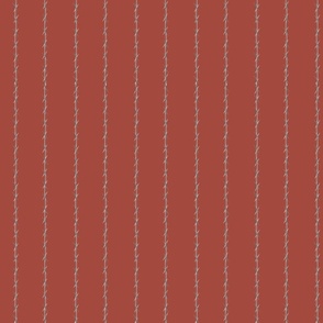 barbed wire stripe - vertical red
