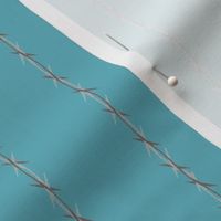 barbed wire stripe - vertical turquoise