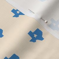 Texas - Light Blue on Cream