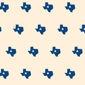 Texas - Blue on Cream