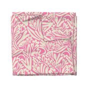 Abstract boho floral shapes in pink - Large scale