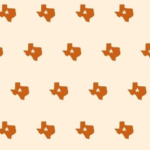 Texas - Burnt Orange on Cream