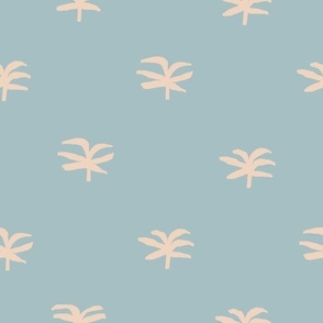 Palms in light blue