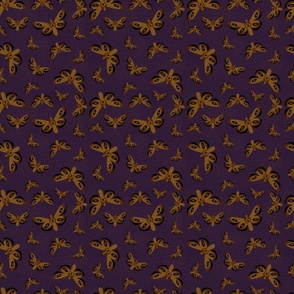 Magic Moths on Purple & Gold | 6 inch