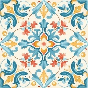 Nostalgic vintage Arabic tile