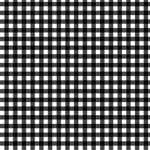 Black and White Gingham | 4 inch