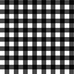 Black and White Gingham Large | 9 inch