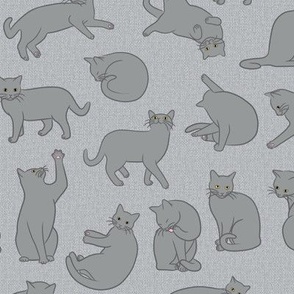 My Cat Pomme - Gray directional 12-inch repeat