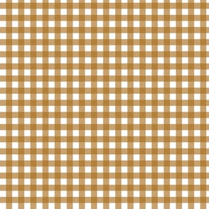 Gold and White Gingham | 4.2 inch