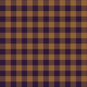 Purple and Gold Gingham | 9 inch