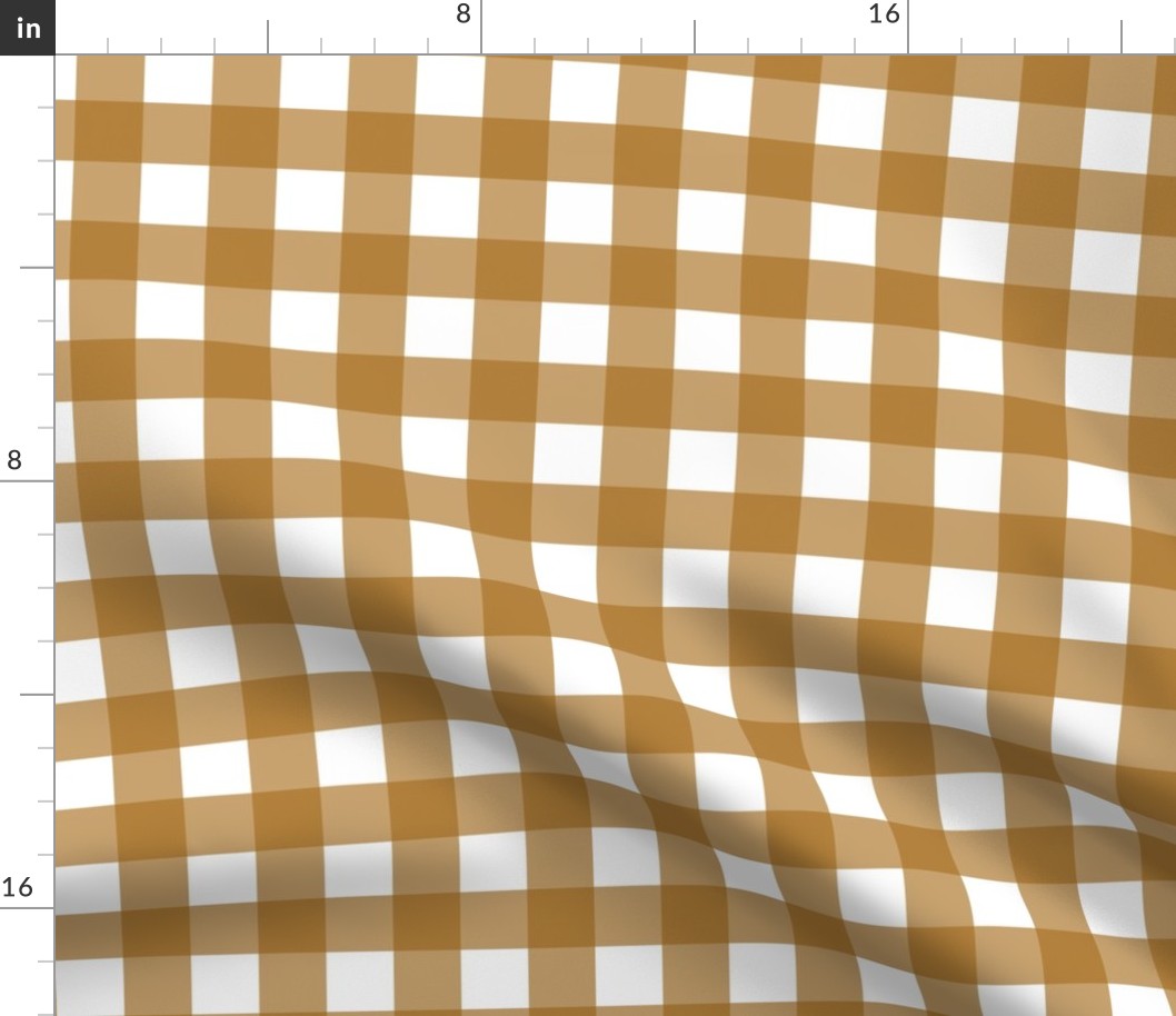 Gold and White Gingham | 9 inch