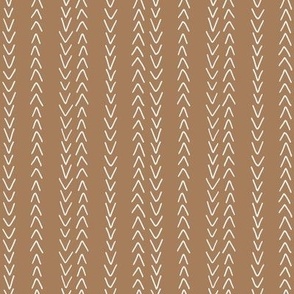 Winter Geo / small scale / cinnamon brown beige playful simple geo coordinate pattern for the holiday season