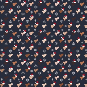 Christmas C0cKs & snowflakes Navy