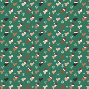 Christmas C0cKs & snowflakes Pine