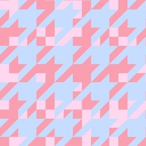 MEDIUM • Houndstooth 80s Revival 3. Blue and Pink #spoonflowercollection