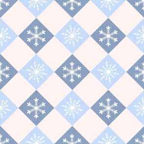 Christmas Blue Snow Diamond - Peace