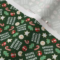 (micro scale) Official Cookie Taster - Christmas Sugar Cookies - dark green - C22