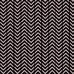 Black and pink chevron stripes 3 inch
