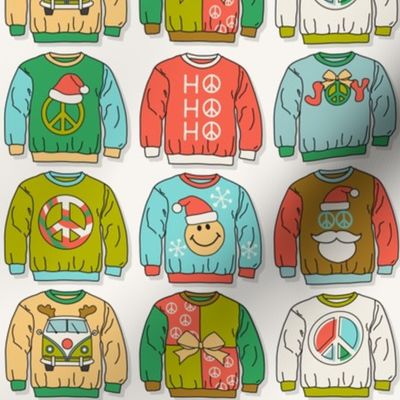 small ugly hippie christmas sweaters