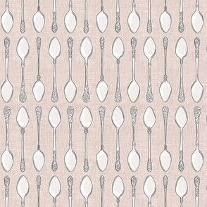 Tea Party Teaspoons//Small//French Country Pink