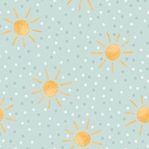 Bright Sunshine on Polka Dot//Blue//Medium