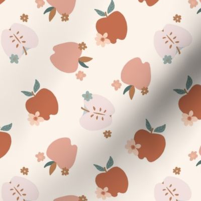 Small Boho Fall Apples and Fall Floral Back to School