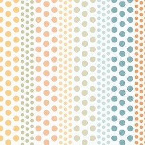Imperfect Polka Dot Thick and Thin Stripes//Pastel Rainbow//Medium