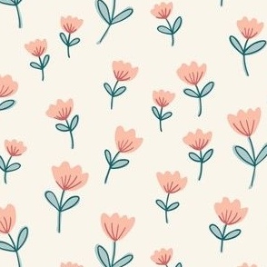 Simple Spring Tulips//Cream//Medium