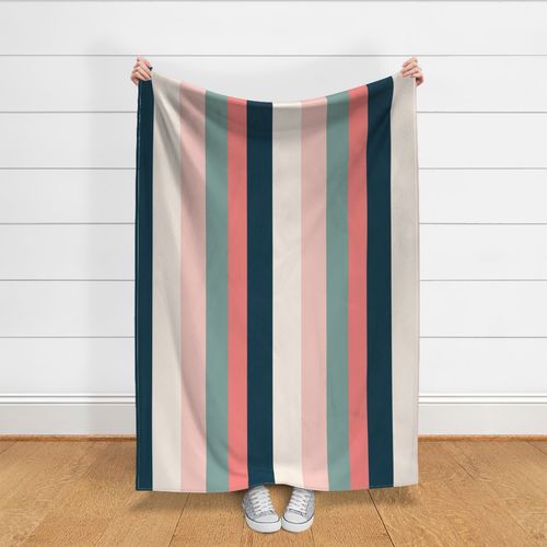 teal_ white_ pink_ and green stripes