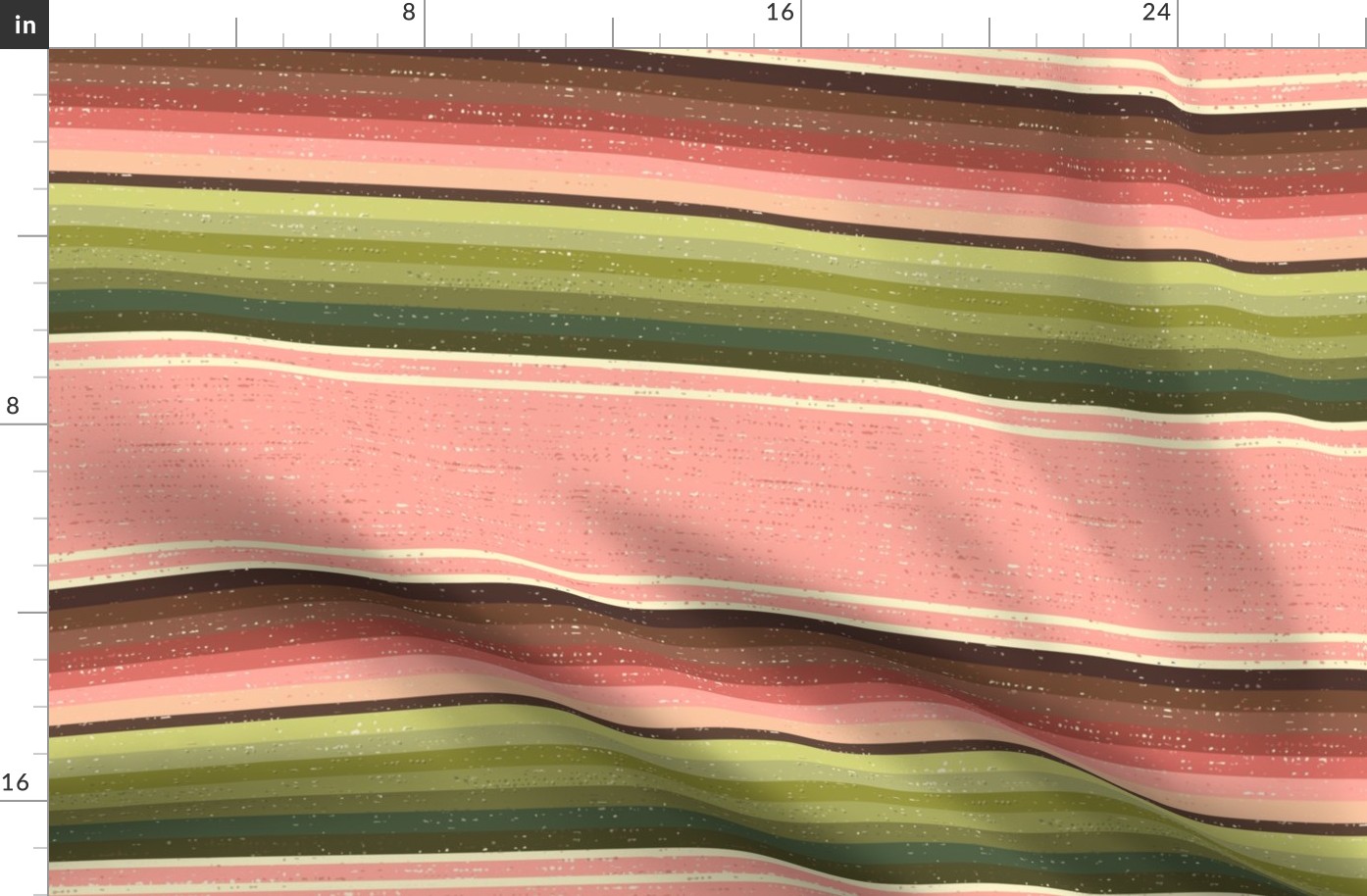 southwestern serape blanket boho stripes in Pantone Peach Fuzz small repeat