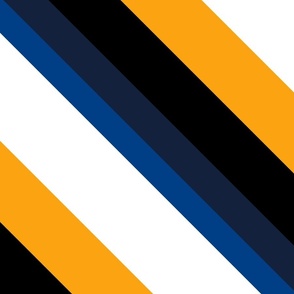 blue, white and yellow stripes diagonal