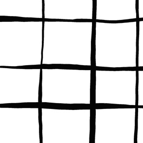Large Scale // Handmade Basic Grid // Black and White