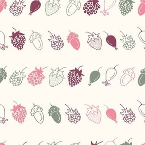 Forest Fruits Collection - semi-geometric coordination design - cream