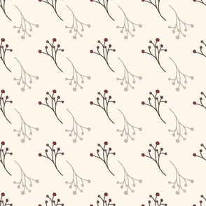 Forest Fruits Collection - coordinating design - tiny forest berries - cream