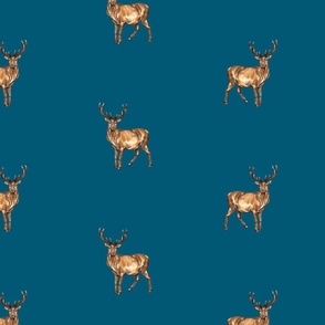 Stag Animal - Teal