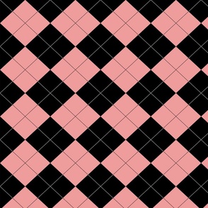 Pink and Black Argyle Pattern
