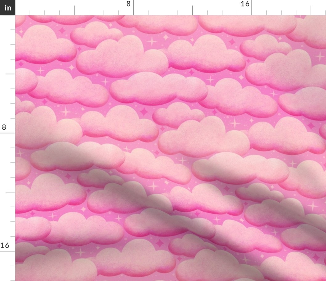 Dreamy Pink Clouds - Medium Scale