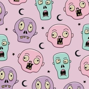 Girly Zombies - Pastel Pink, Purple, Teal