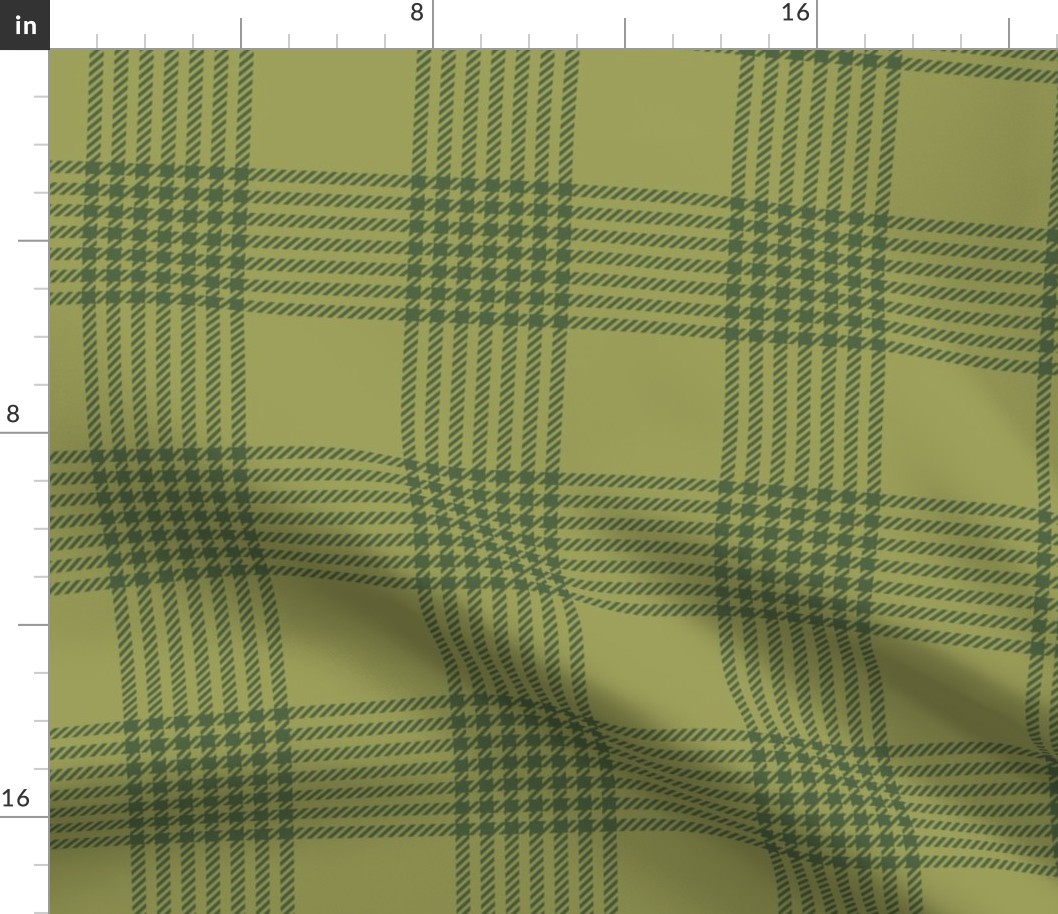 Plaid twill check serape greens