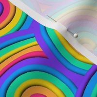 3D Scalloped Rainbow Spirals