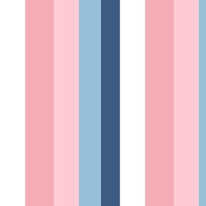 pink_ white and blue stripes