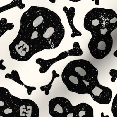 Halloween Skulls and Bones, Halloween Fabric, Voodoo Halloween Fabric