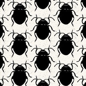 Halloween Bug Pattern, Halloween Fabric, Beatles, Beatle Pattern, Dung Beetle, Halloween Critters
