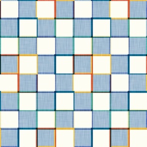 Playful Checkerboard -Simpatico Blue