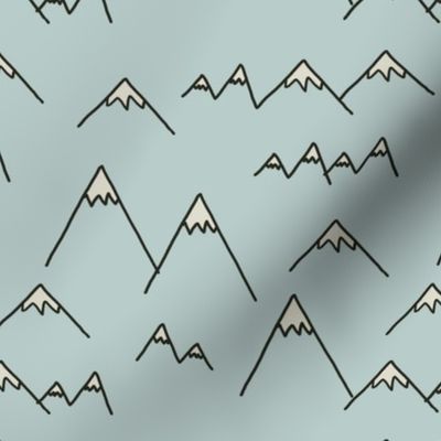 Mountains Pale Blue (7x7)