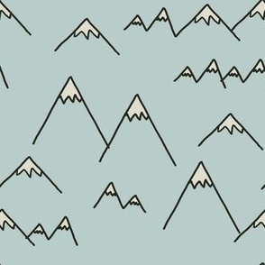 Mountains Pale Blue (7x7)