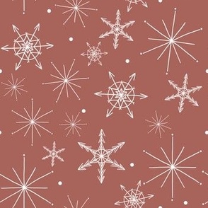 Winter Woodland Snowflake Rose Small (7x7)